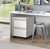 Vipack rolcontainer voor bureau London - wit - 59,7x48,1x40 cm - thumbnail