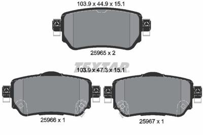 Remblokkenset, schijfrem 2596501