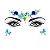 3 PC'S voorhoofd groene Masquerade make-up acryl gezicht sticker stijl: YT-43 - thumbnail