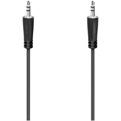 Hama AUDIOKABEL, 3,5MM JACK-STEREO - 3,5MM JACK STEREO, 1,5 M Audio kabel Zwart Hama AUDIOKABEL, 3,5MM JACK-STEREO - 3,5MM JACK STEREO, 1,5 M Audio kabel Zwart
