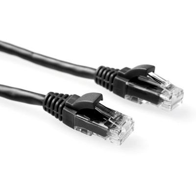 ACT Zwarte 3 meter U/UTP CAT6 patchkabel component level met RJ45 connectoren