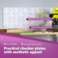 VidaXL Trap tread rechthoekig 4 pcs zilver 40 x 20 cm aluminium - thumbnail