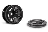 Axial 2.2 Rockster Beadlocks (Black) (AX8091) - thumbnail