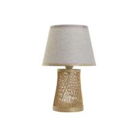 Bureaulamp DKD Home Decor Bruin Natuurlijk Bamboe 50 W 220 V 24 x 24 x 37 cm - thumbnail