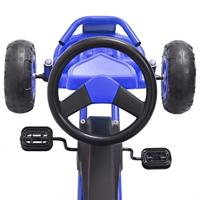 Skelter met pedalen en pneumatische banden blauw - thumbnail