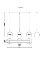 Globo Glazen hanglampAdara 3-lichts - 15462H2 - thumbnail