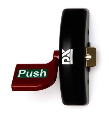 Paniekpushpad 1-punts zijsluitend rood-zwart Paniekpushpad 1-punts zijsluitend rood-zwart