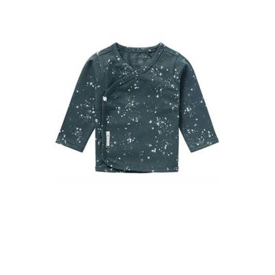 Noppies baby longsleeve Lyoni met biologisch katoen wit/antraciet