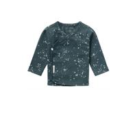Noppies baby longsleeve Lyoni met biologisch katoen wit/antraciet - thumbnail