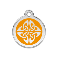 Tribal Arrows Orange roestvrijstalen hondenpenning medium/gemiddeld dia. 3 cm RedDingo - Reddingo - thumbnail