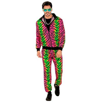 Neon Rave Trainingspak Zebraprint Gekleurd