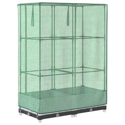 Plantenbak verhoogd met kashoes 80x40x123 cm rattanlook