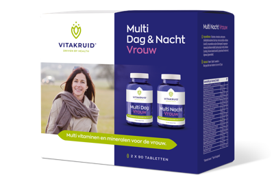 Vitakruid Multi Dag & Nacht Vrouw 100% Vegan 2 x 90