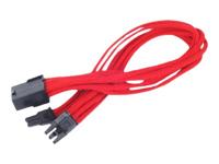 SilverStone SST-PP07-PCIR - voeding-verlengkabel 25cm 8pin naar PCI-E 6+2pin, rood - thumbnail