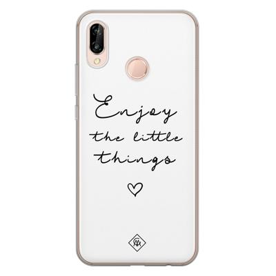 Huawei P20 Lite siliconen hoesje - Enjoy life