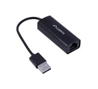 Lanberg NC-0100-01 kabeladapter/verloopstukje USB-A RJ-45 Zwart - thumbnail