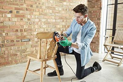 BLACK+DECKER KA280K 220W 4IN1 Multischuurmachine | Vlak-, detail-, en excentrische schuurzool | 4x profielpunten | 1x Schuurvinger | 14x Schuurvellen - thumbnail