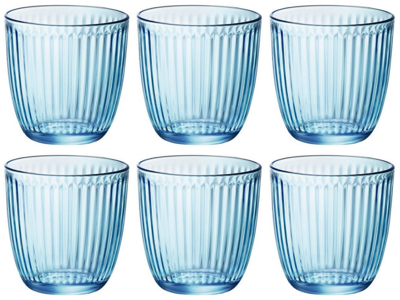 Bormioli Rocco Waterglazen 290 ml 6 Stuks Blauw/Transparant/Glas
