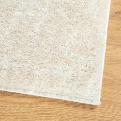 VidaXL Vloerkleed istan hoogpolig glanzend 80x150 cm crèmekleurig