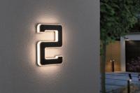 Paulmann 79843 4000870798430 Huisnummerlamp op zonne-energie Energielabel: A (A - G) 0.20 W Warmwit Zwart - thumbnail