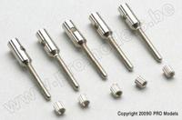 Aluminium kwiklink koppelstuk M2 voor carbon staven 4mm (5st) - thumbnail