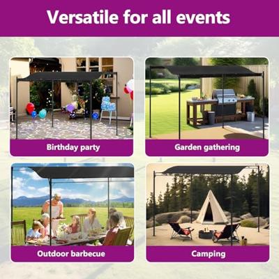 VidaXL Zonneluifel 3x2,4 m antraciet