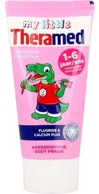 Theramed Theramed Tandpasta 1-6 Jaar Aardbeismaak 50ML Theramed Theramed Tandpasta 1-6 Jaar Aardbeismaak 50ML