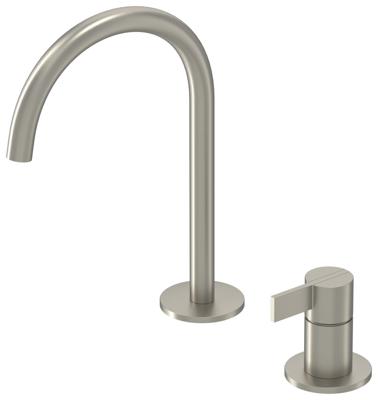 IVY Pact Wastafelmengkraan - 2-gats - bladmontage - uitloop - coldstart - Geborsteld nickel PVD 6101303