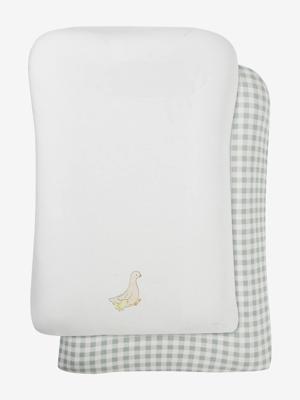 Set van 2 luiermatrashoezen OIE groen, geruit Set van 2 luiermatrashoezen OIE groen, geruit