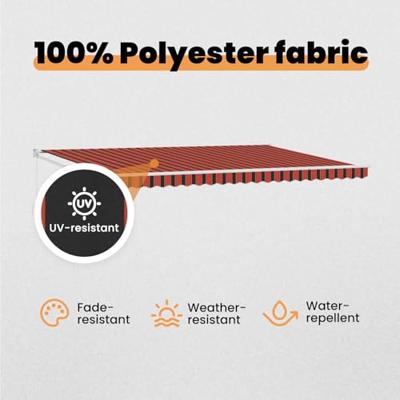 VidaXL Markies oranje en bruin 500 x 300 x 165 cm polyester en metaal