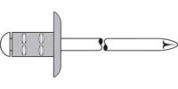Gesipa Blindklinknagel | klinknagelschacht d x l 4 x 10 mm K12 | aluminium / staal | 500 stuks - 1433829 1433829 - thumbnail