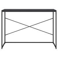 Computerbureau 110x60x70 cm bewerkt hout zwart - thumbnail