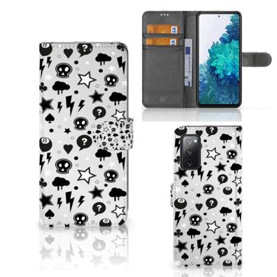 Telefoonhoesje met Naam Samsung Galaxy S20 FE Silver Punk | Portemonnee hoesje Telefoonhoesje met Naam Samsung Galaxy S20 FE Silver Punk | Portemonnee hoesje
