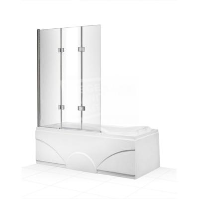 Badwand BWS Bibi Recht 120x140cm Scharnierend 3-delig Omkeerbaar 6mm Badwand BWS Bibi Recht 120x140cm Scharnierend 3-delig Omkeerbaar 6mm