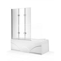 Badwand BWS Bibi Recht 120x140cm Scharnierend 3-delig Omkeerbaar 6mm - thumbnail