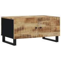 Salontafel 80x50x40 cm massief mangohout en bewerkt hout - thumbnail