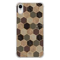 iPhone XR shockproof hoesje - Kubus groen bruin - thumbnail