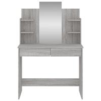 Kaptafel met spiegel 96x39x142 cm grijs sonoma eikenkleurig - thumbnail