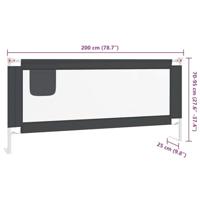 VidaXL Bedhekje peuter 200x25 cm stof donkergrijs - thumbnail