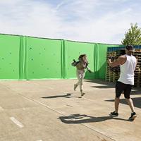 Manfrotto Studiolink chroma key blue screen kit 3x3m - thumbnail