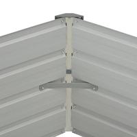 Plantenbak verhoogd 129x129x46 cm gegalvaniseerd staal bruin - thumbnail