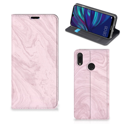 Huawei Y7 hoesje Y7 Pro (2019) | Standcase | Marble Pink - Origineel Cadeau Vriendin Huawei Y7 hoesje Y7 Pro (2019) | Standcase | Marble Pink - Origineel Cadeau Vriendin