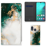 Standcase voor Samsung Galaxy A40 Marmer Groen - thumbnail