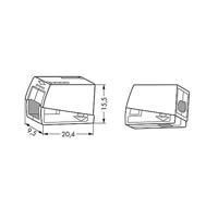 Wago kroonklem 1 x soepel en 2 x massief 224112 - thumbnail