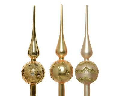 Piek glas d8h31 cm parel/goud a3 KSD - Ksd Piek glas d8h31 cm parel/goud a3 KSD - Ksd