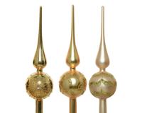 Piek glas d8h31 cm parel/goud a3 KSD - Ksd - thumbnail