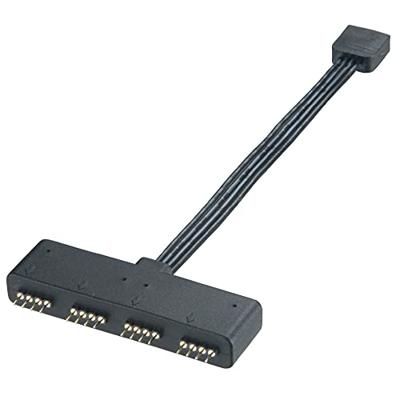 Aansluitkabel Computer [1x RGB LED-stekker - 4x RGB LED-bus] 0.10 m Zwart Akasa