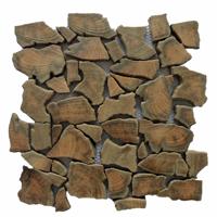 Mozaïek Hout Natural Root Old Teak 30X30 cm Stabigo - thumbnail