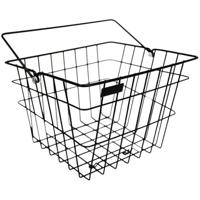 Steco draadmand vintage staal mat zwart - thumbnail