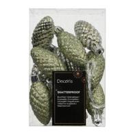 Dennenappel plc L9h14 cm rosemarijn 12 st Shatterproof Decoris - Decoris - thumbnail